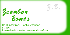 zsombor bonts business card